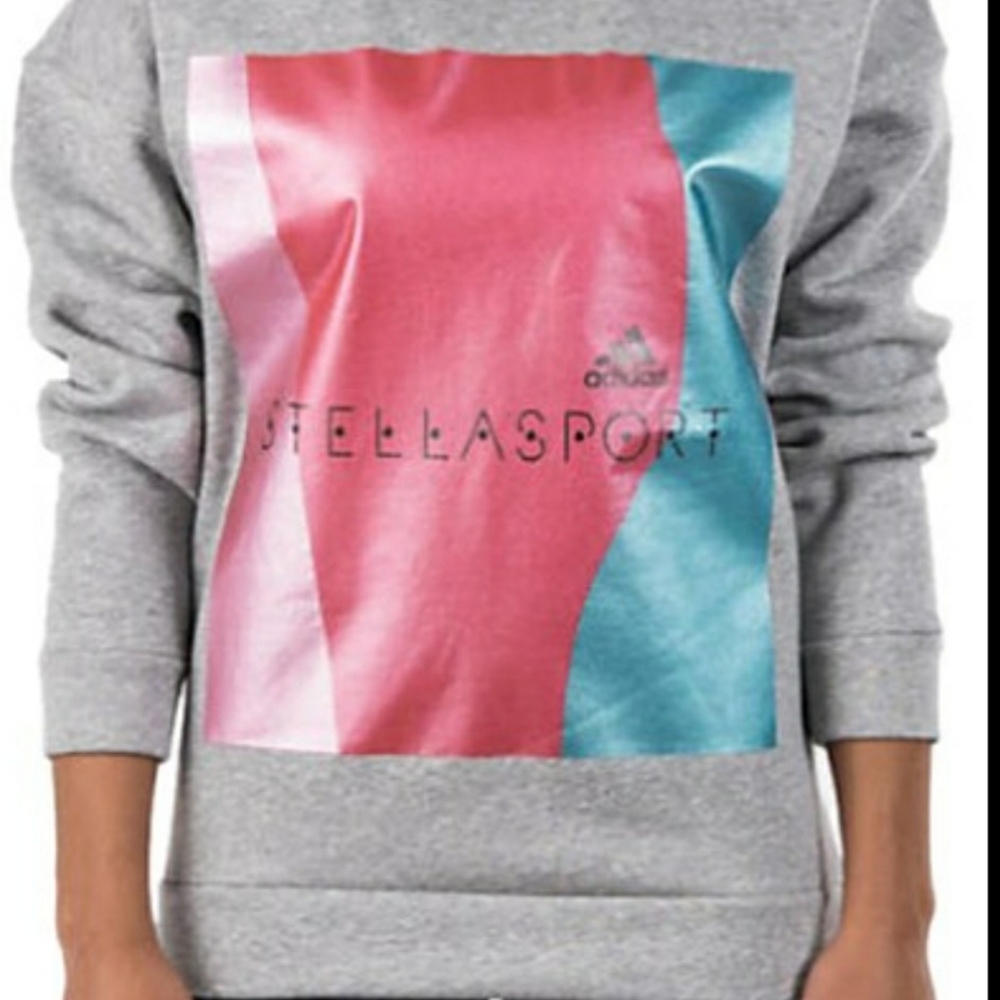 Stella McCartney X ADIDAS grey sweatshirt.